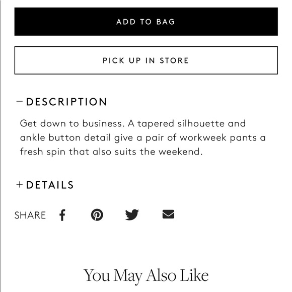 CLUB MONACO Button Pants - Picture 5 of 6